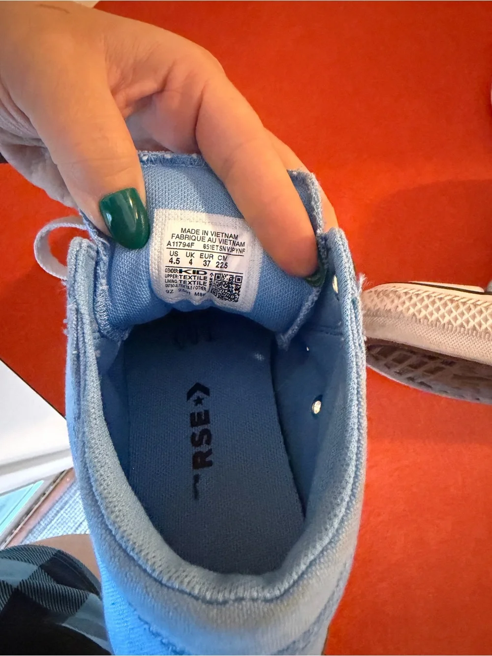 Kids' Light Blue converse LIKE NEW